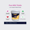 PMT infographic highlighting liver health, detox support, and metabolic function – Nutra Cell milk thistle horse supplement